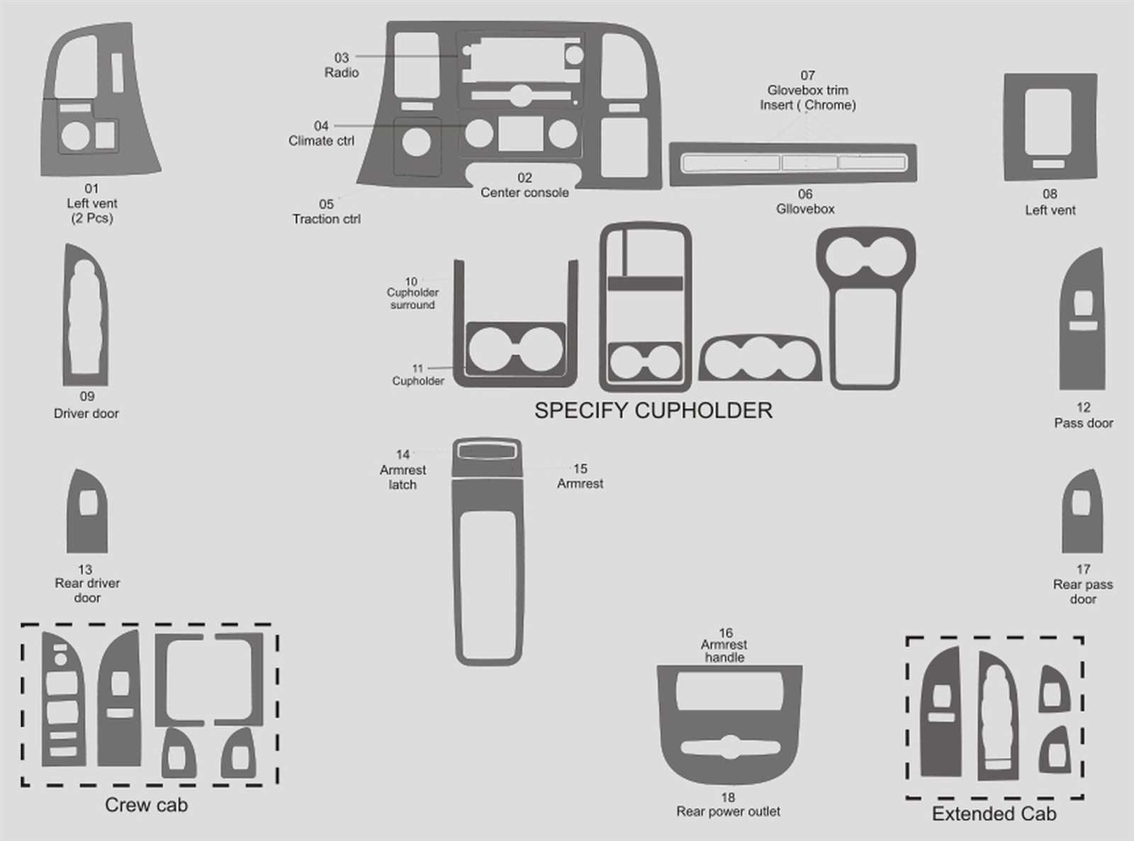 chevy silverado door parts diagram