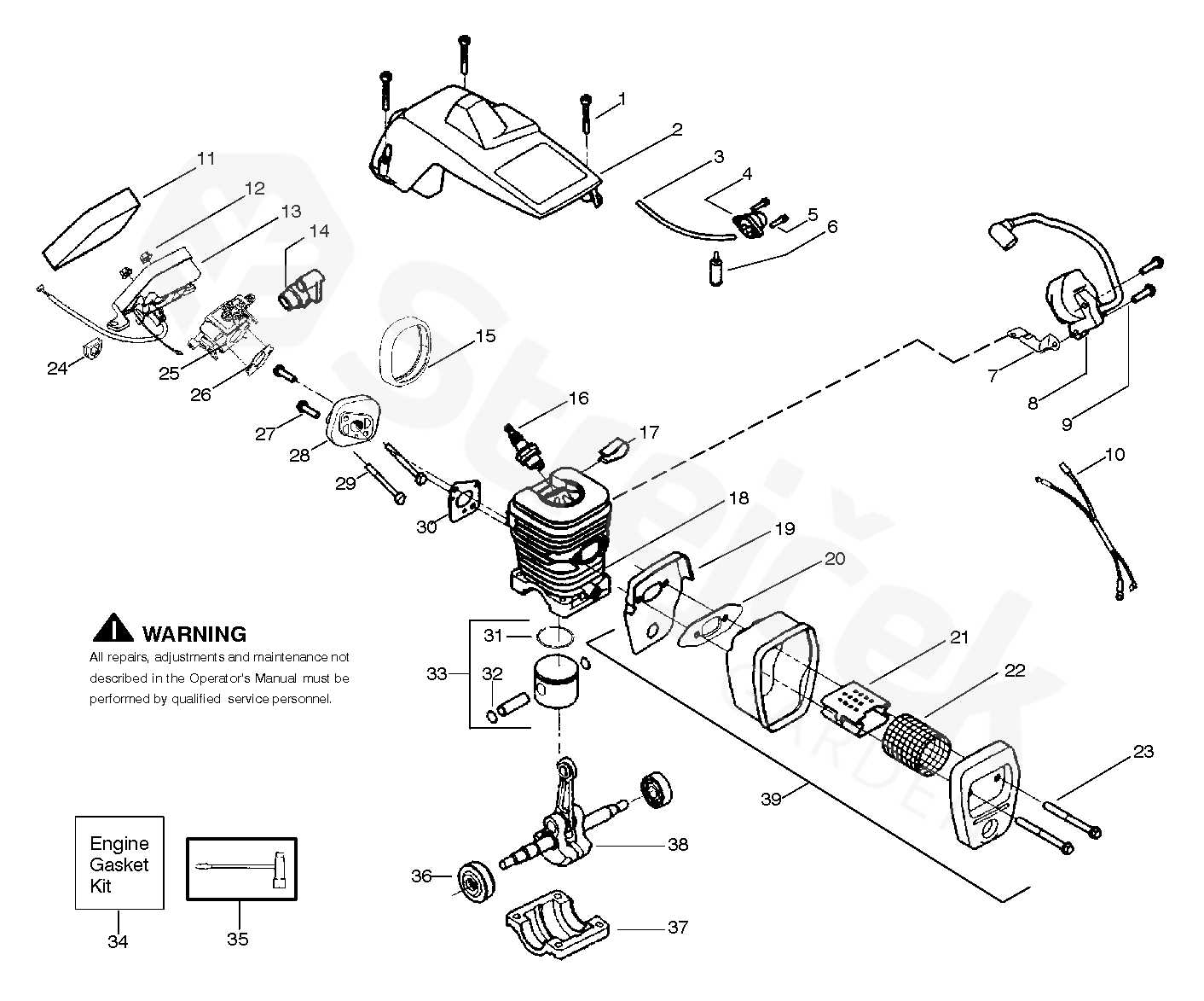 husqvarna 351 parts diagram