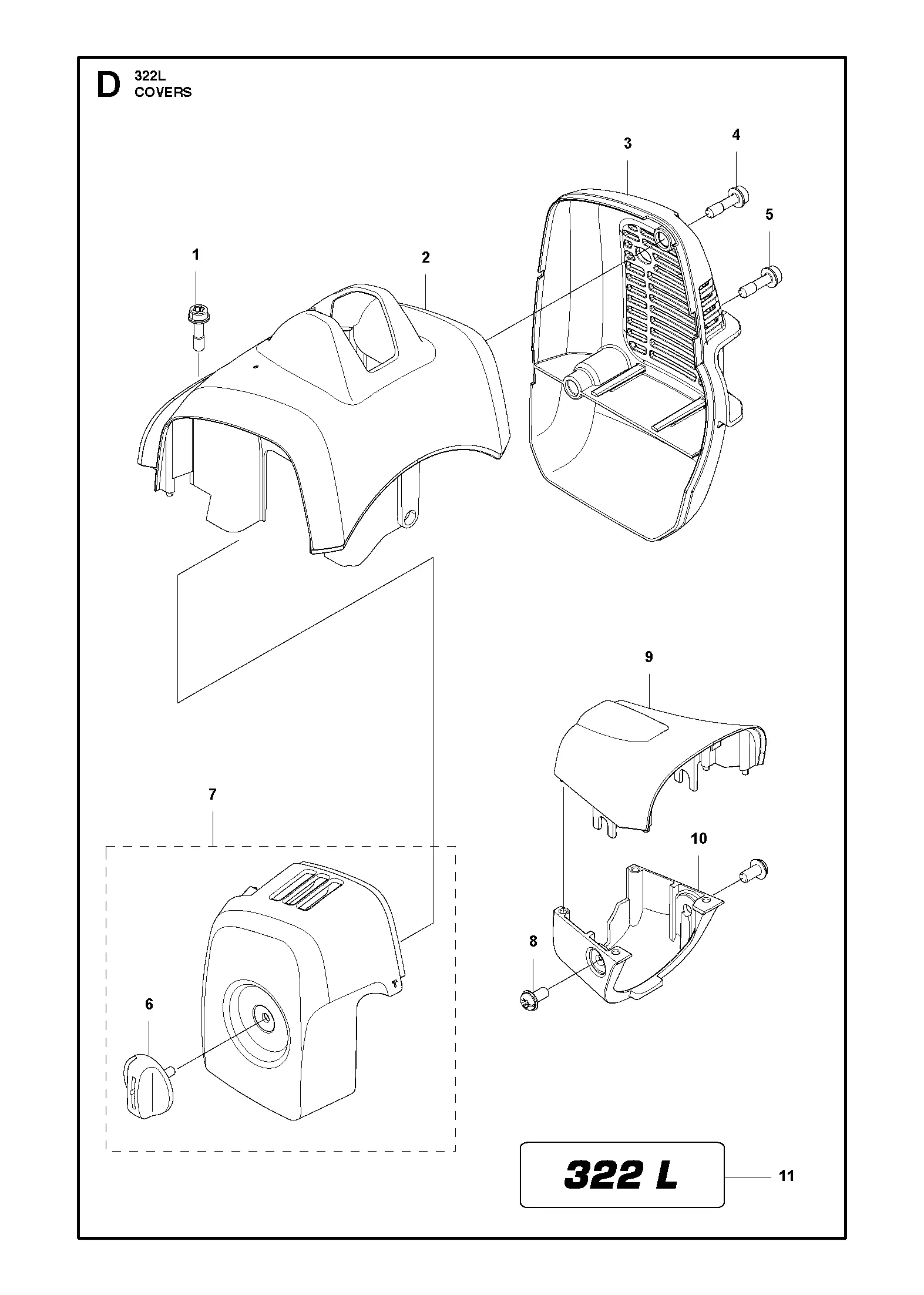 husqvarna 322l parts diagram