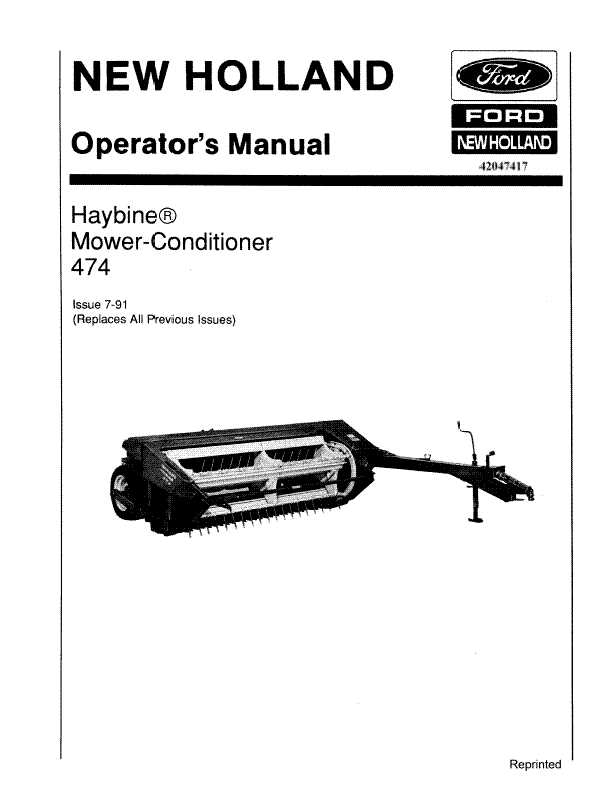 new holland 492 haybine parts diagram