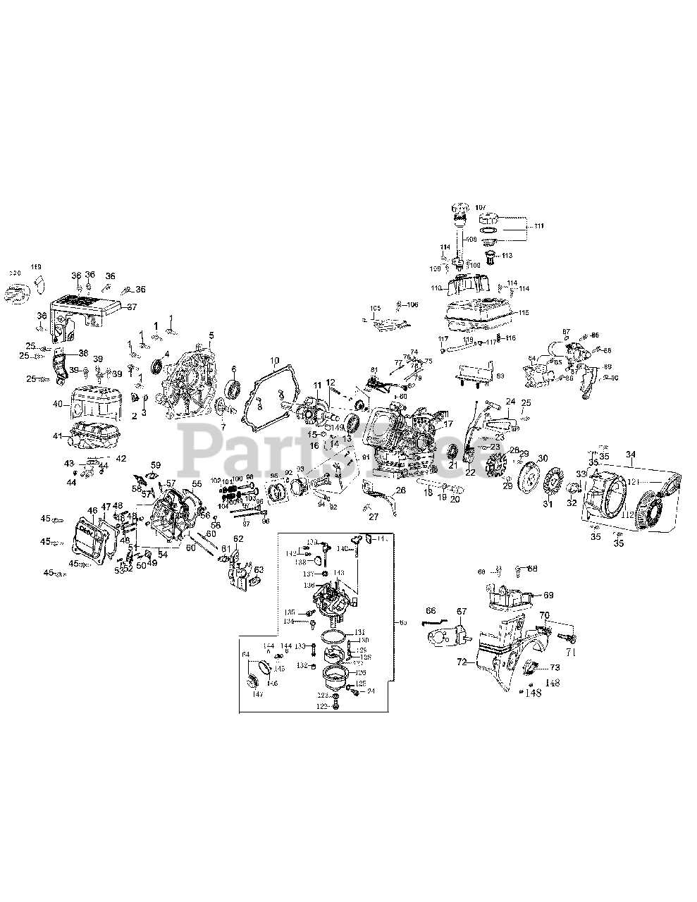 mtd engine parts diagram