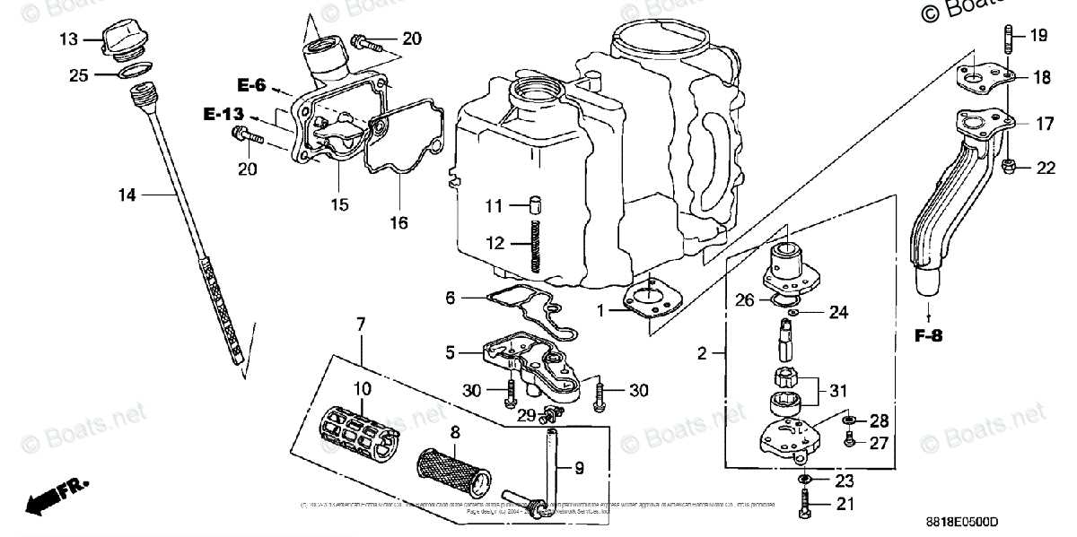 20 hp honda outboard parts diagram