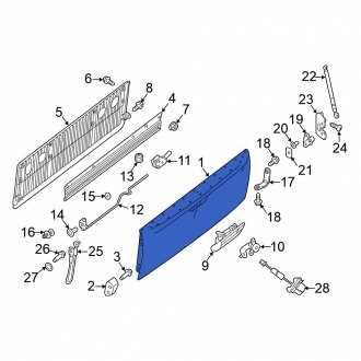 nissan titan tailgate parts diagram