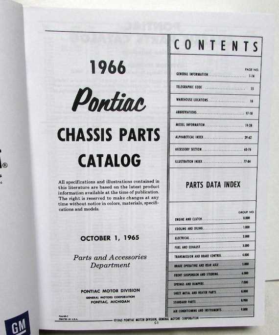 pontiac parts diagram