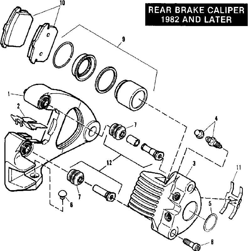 motorcycle brake caliper parts diagram