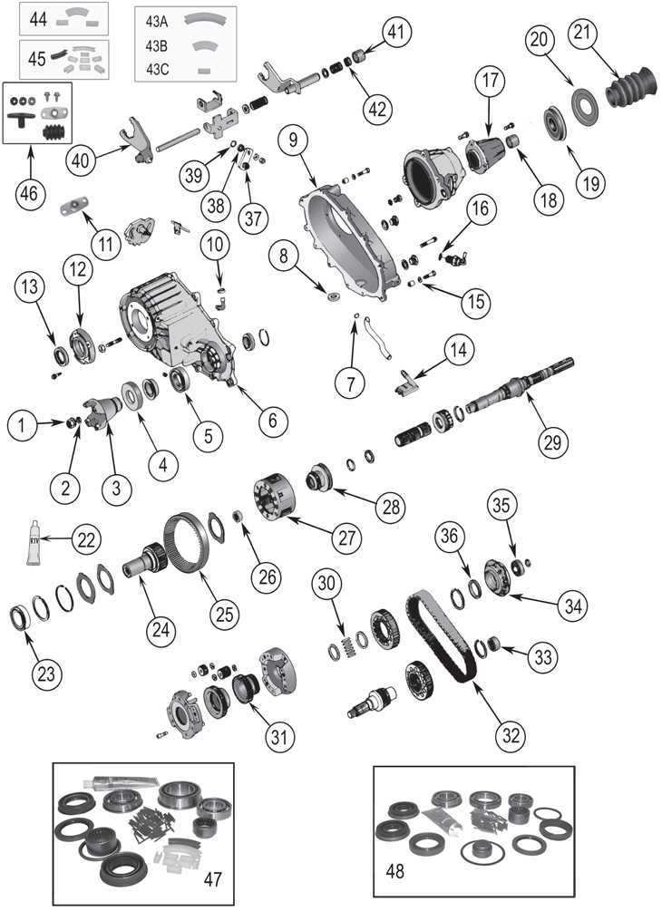 np246 transfer case parts diagram