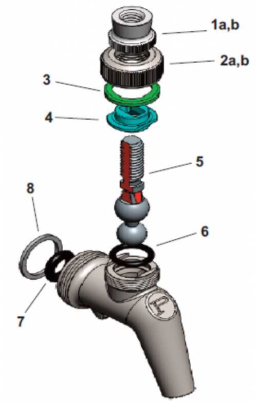 keg tap parts diagram