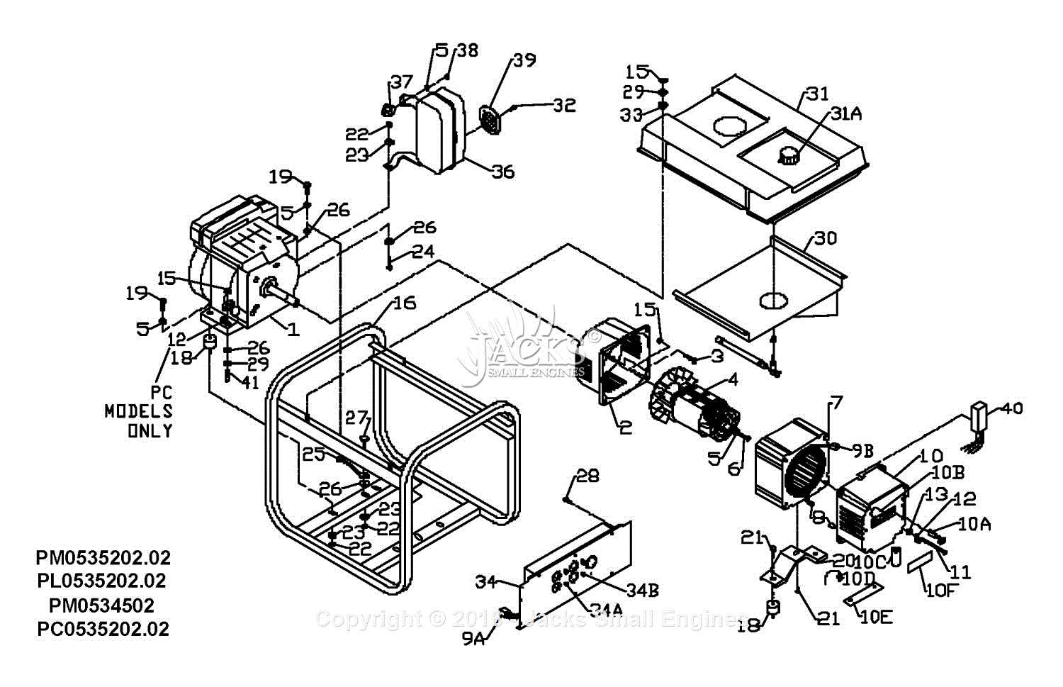 coleman generator parts diagram