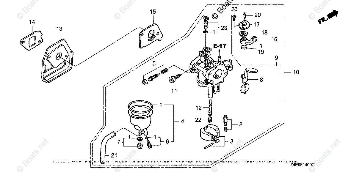 honda gx100 parts diagram