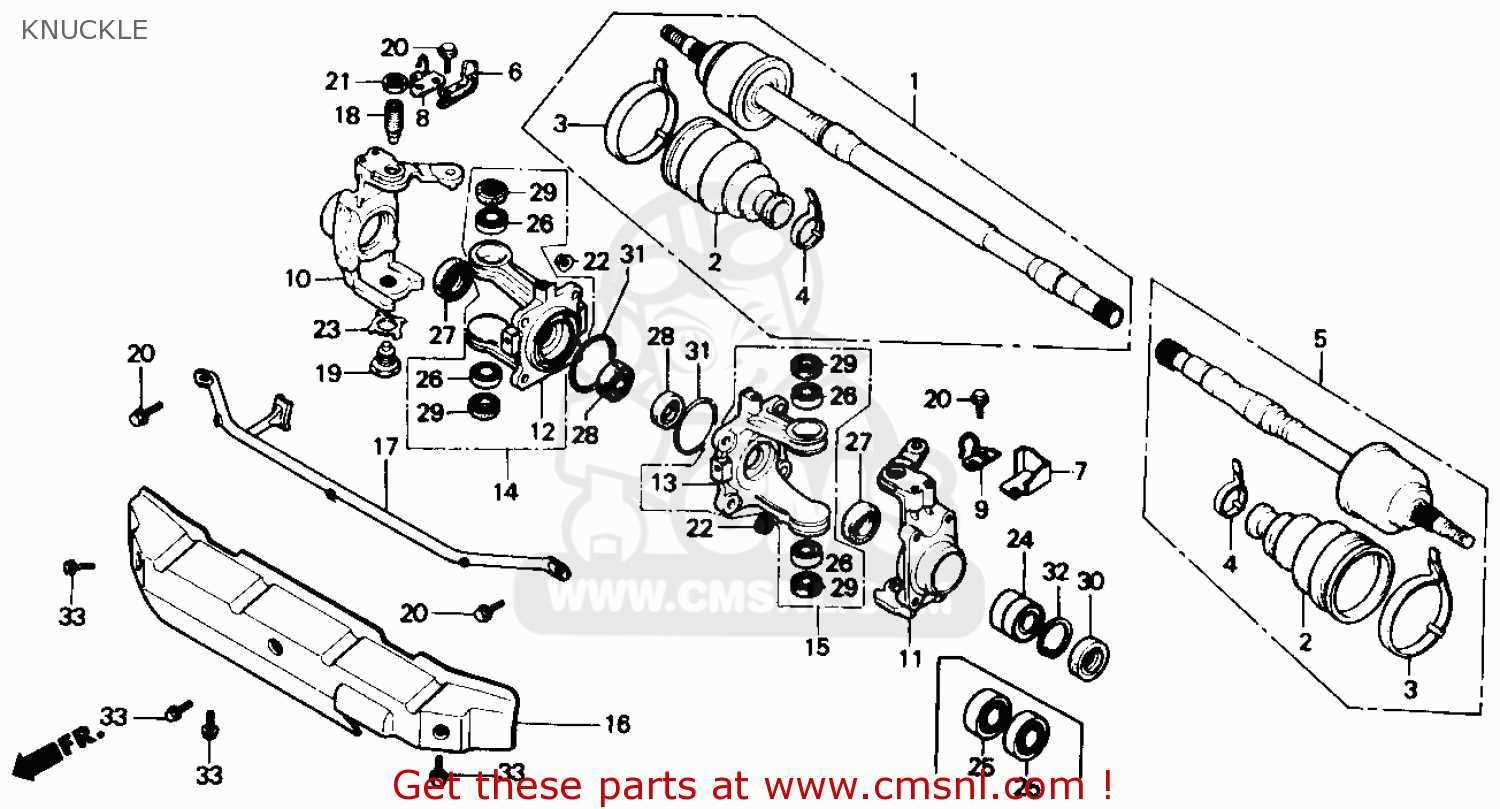 1986 honda fourtrax 350 parts diagram