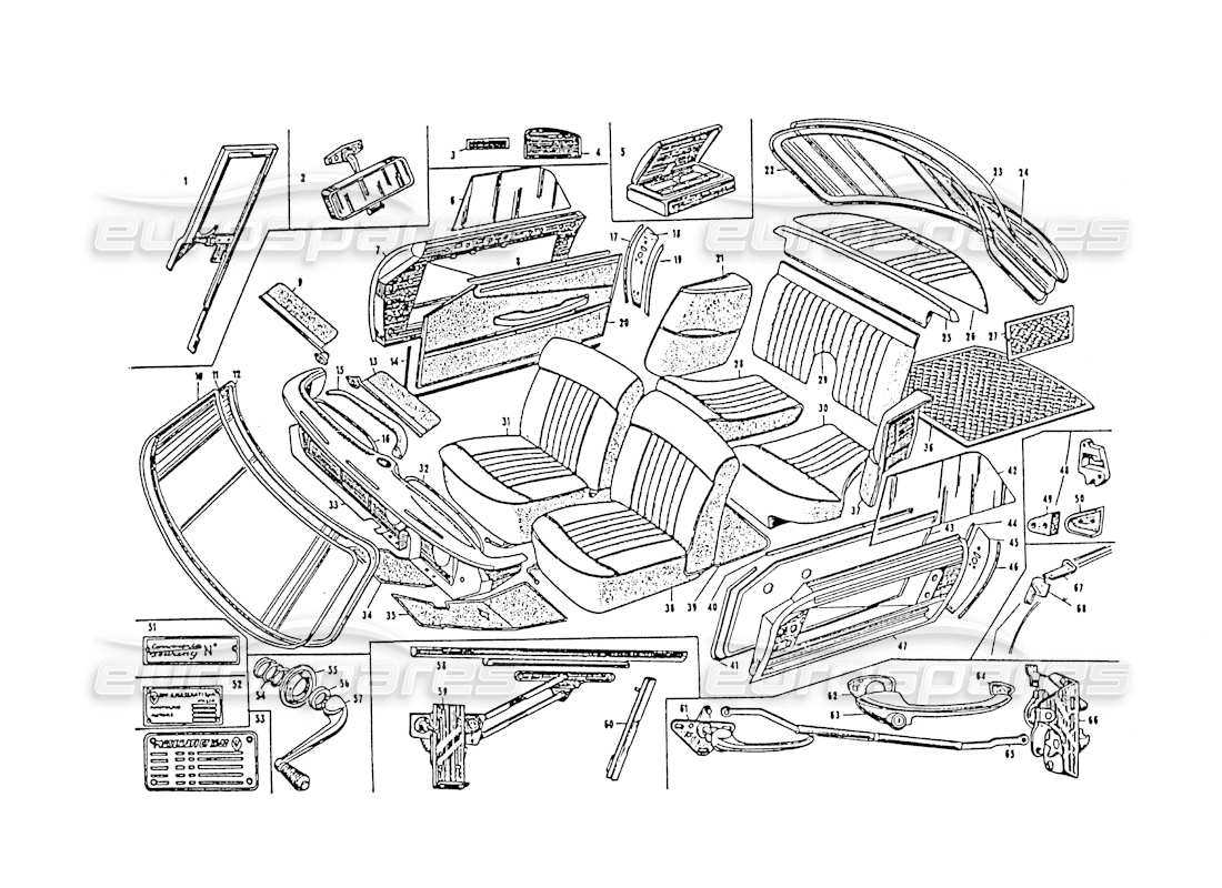 interior car parts diagram