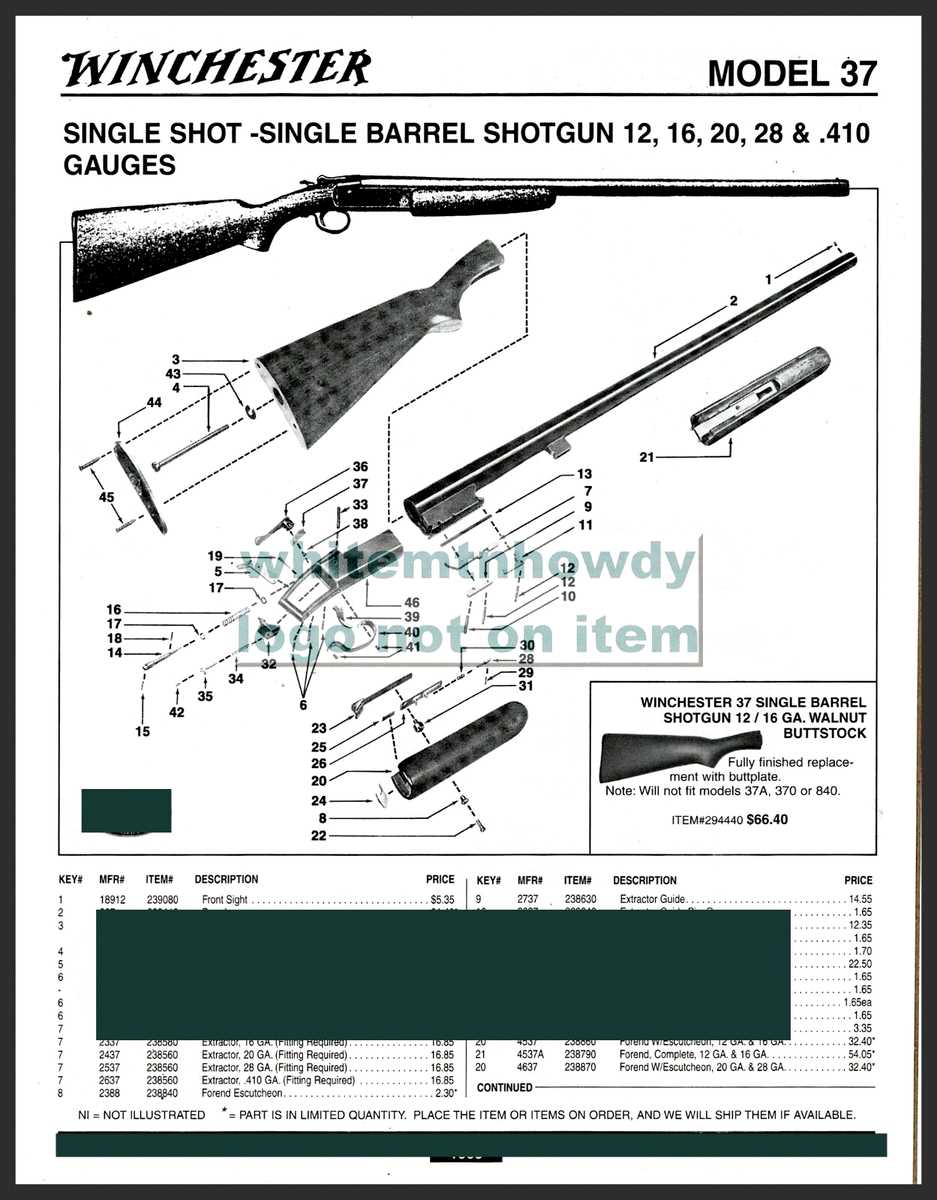 winchester model 94 parts diagram