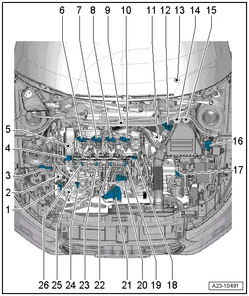 audi engine parts diagram