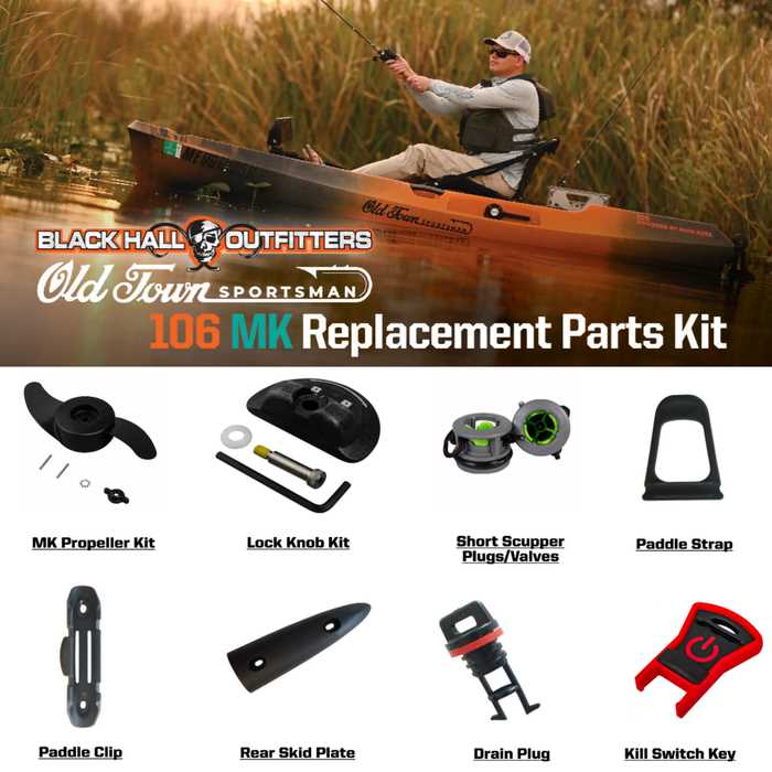 old town kayak parts diagram