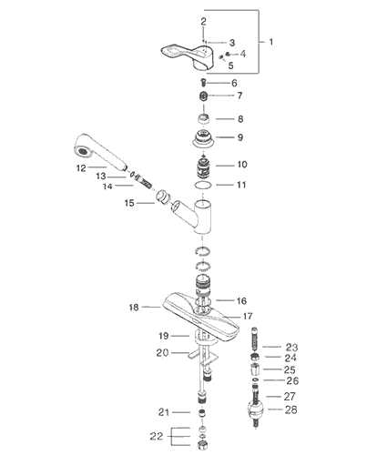 older american standard kitchen faucet parts diagram