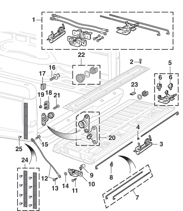 2010 ford f 150 tailgate parts diagram