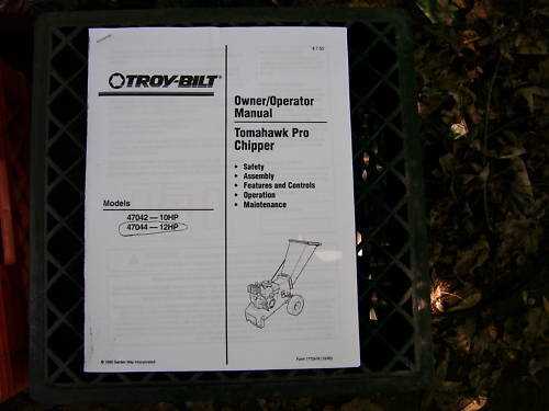 troy bilt chipper parts diagram