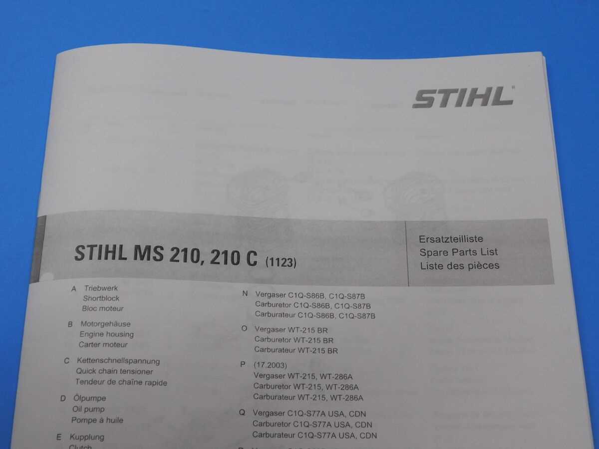 stihl ms 211 parts diagram