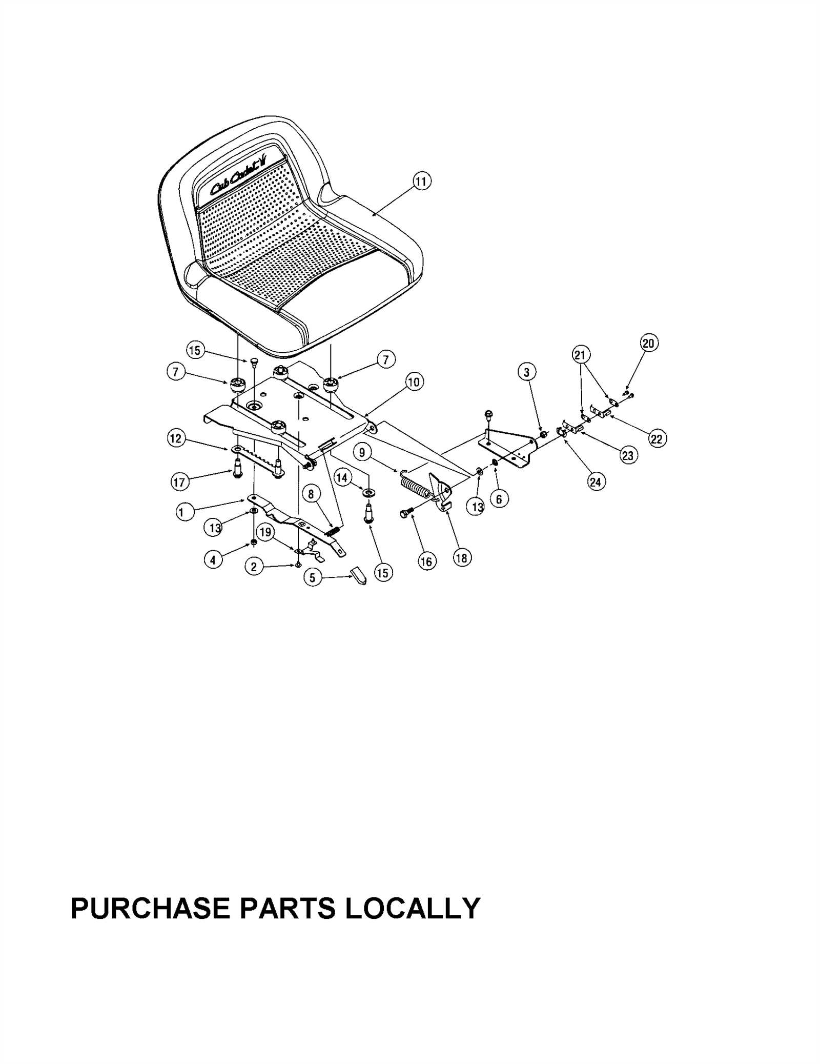 cub cadet parts diagram lt1050