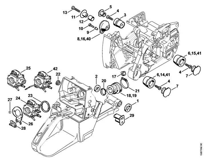 stihl wood boss 028 av parts diagram