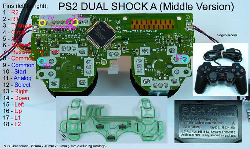 ps2 controller parts diagram