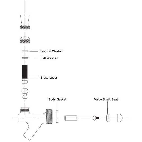 diagram of faucet parts