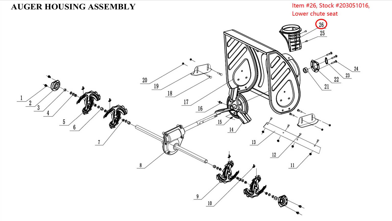 parts diagram for ariens snowblower