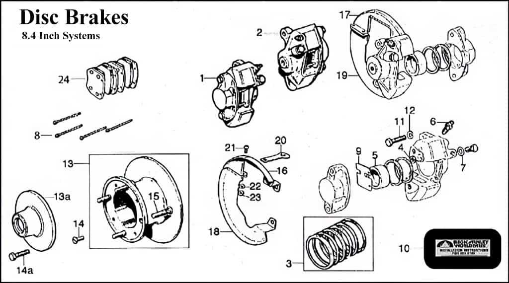 parts of a brake caliper diagram