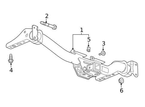 parts of a trailer hitch diagram