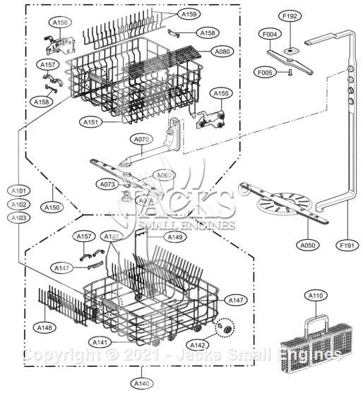 parts of dishwasher diagram