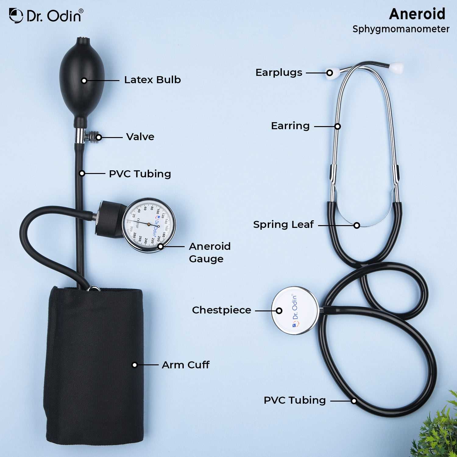 parts of stethoscope with diagram