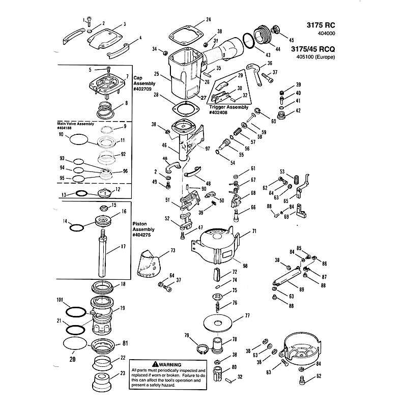 paslode framing gun parts diagram