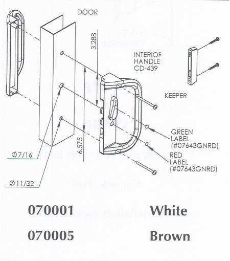 patio door parts diagram