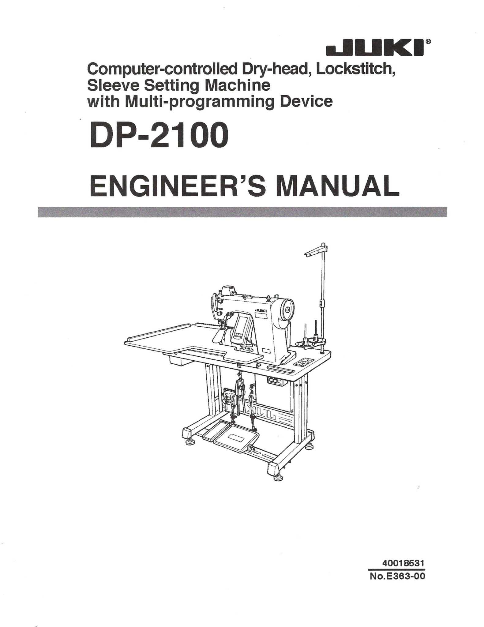 juki sewing machine parts diagram