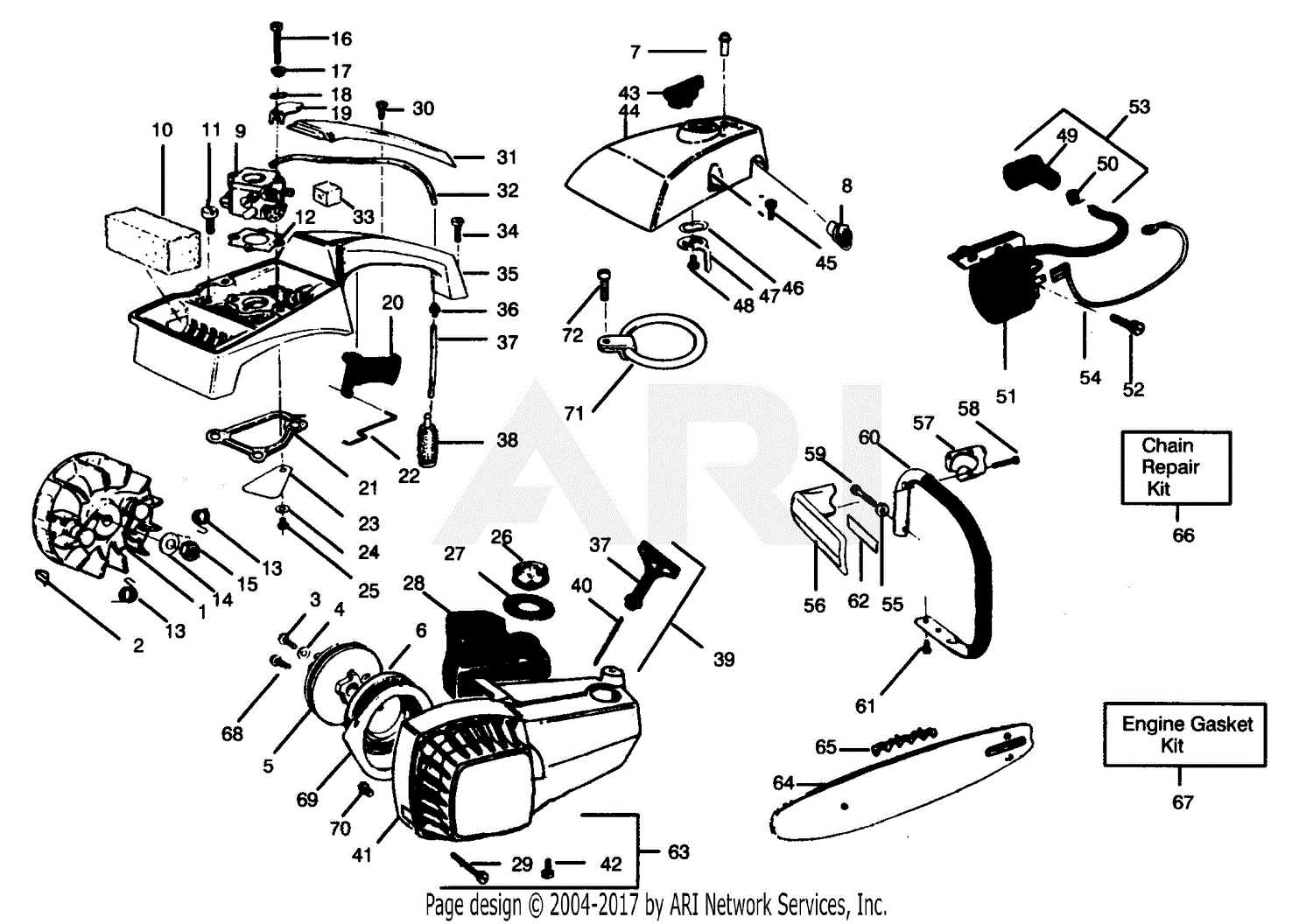 poulan chainsaw parts diagram