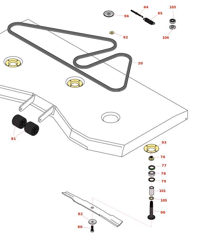 john deere 54 edge mower deck parts diagram