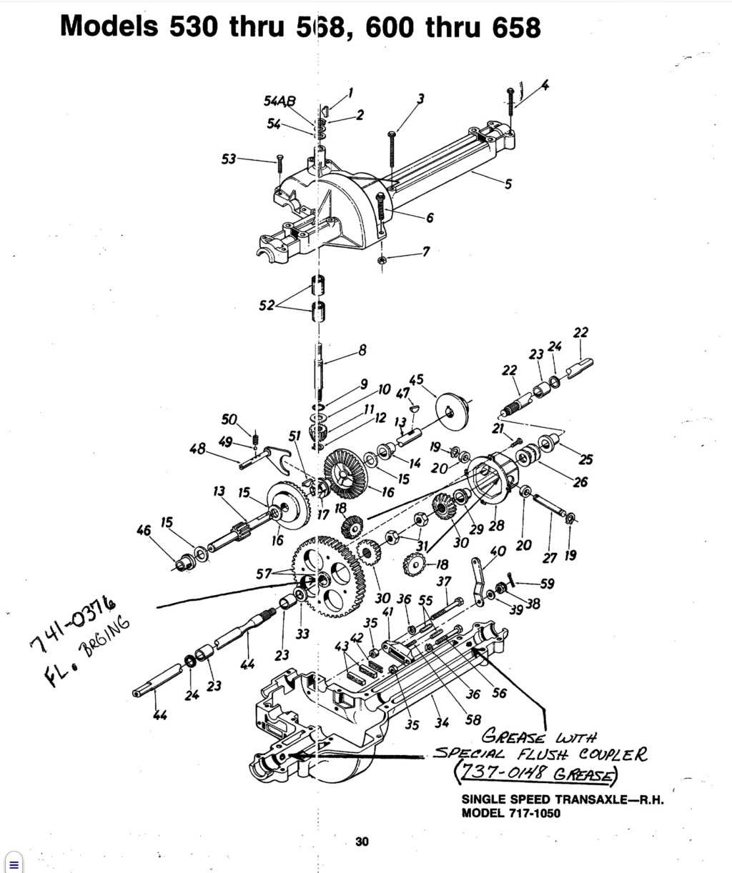 peerless transaxle parts diagram