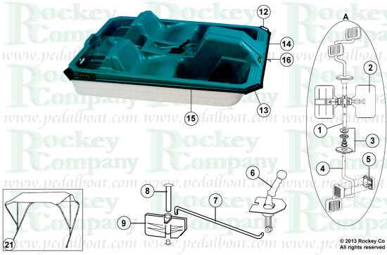 pelican pedal boat parts diagram