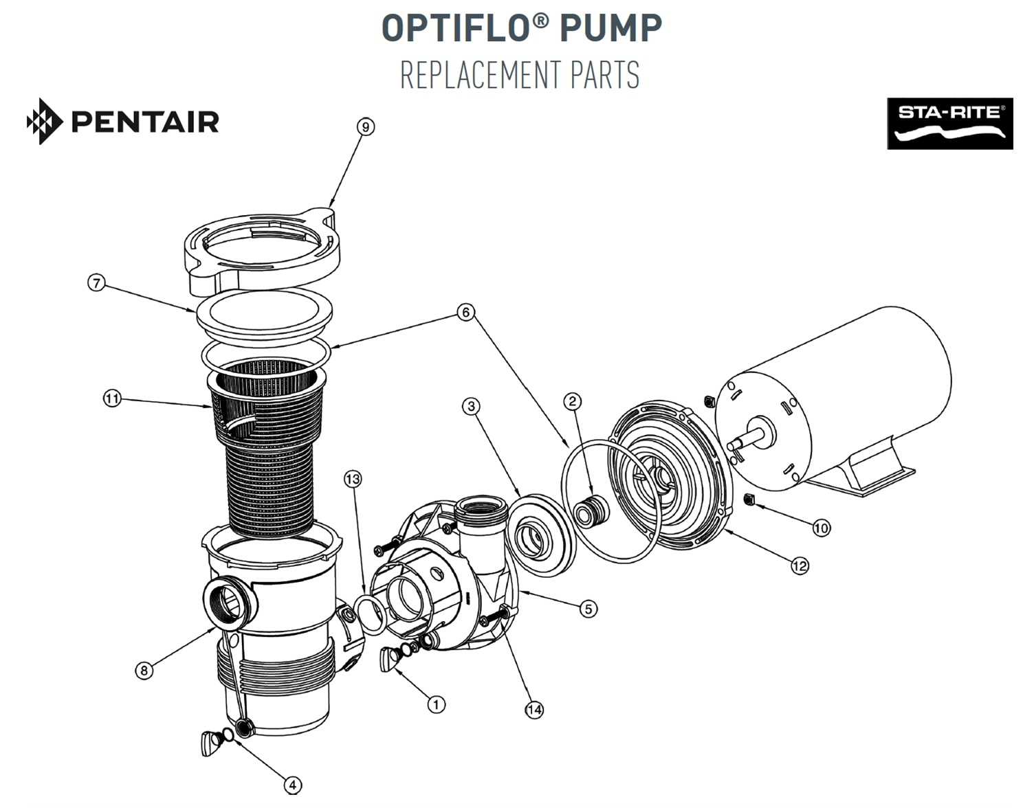 pentair challenger pump parts diagram