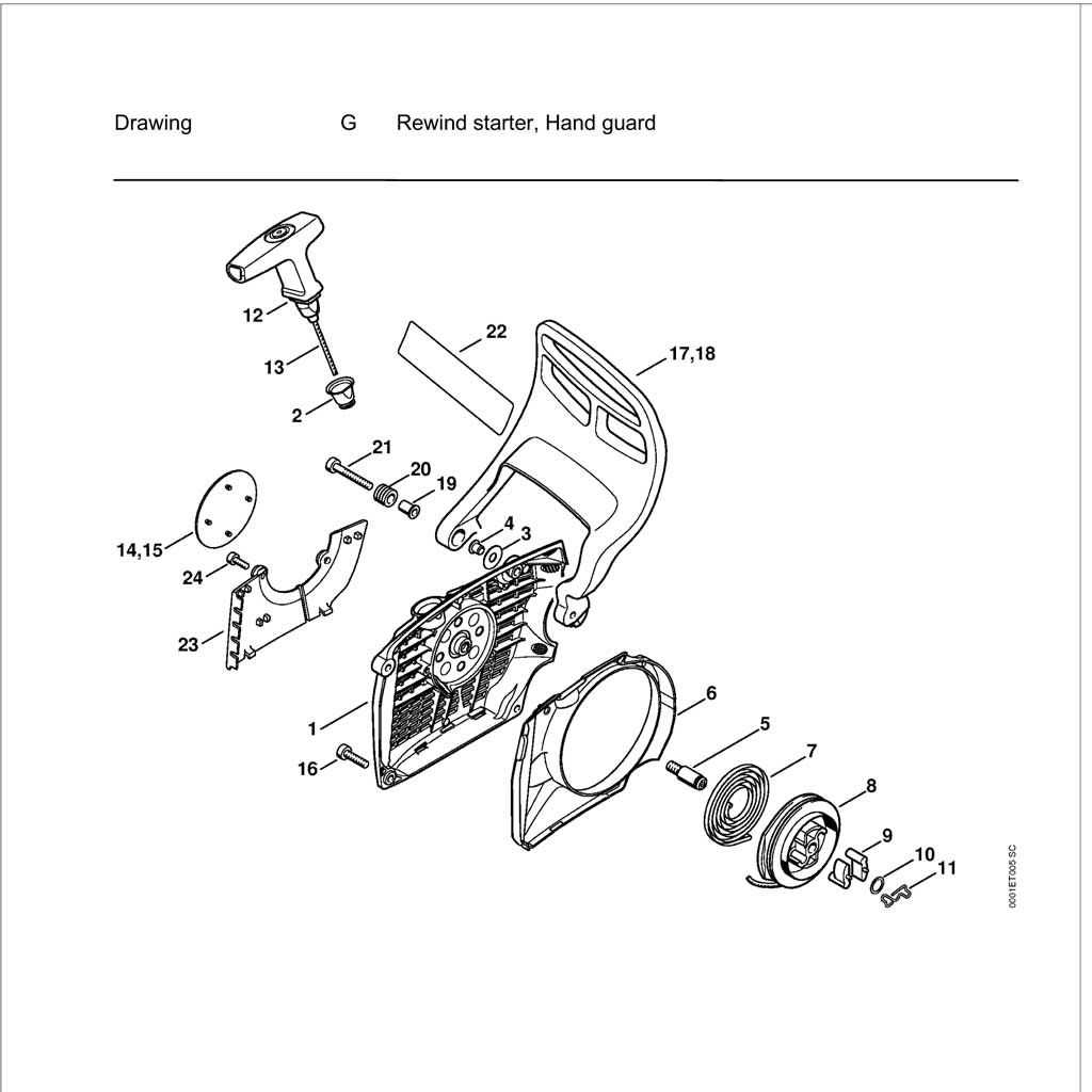 stihl ms250 parts diagram