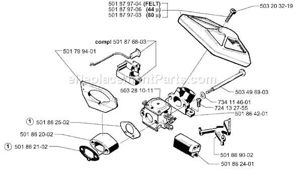 husqvarna 254 parts diagram