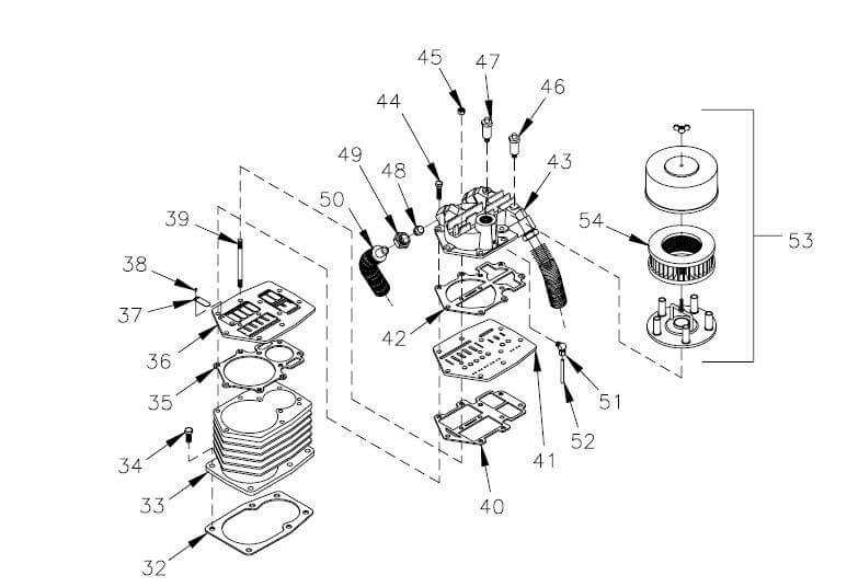 air compressor parts diagram