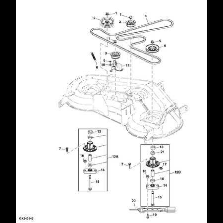 john deere mower deck parts diagram