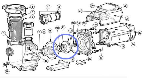 hayward super ii pump parts diagram