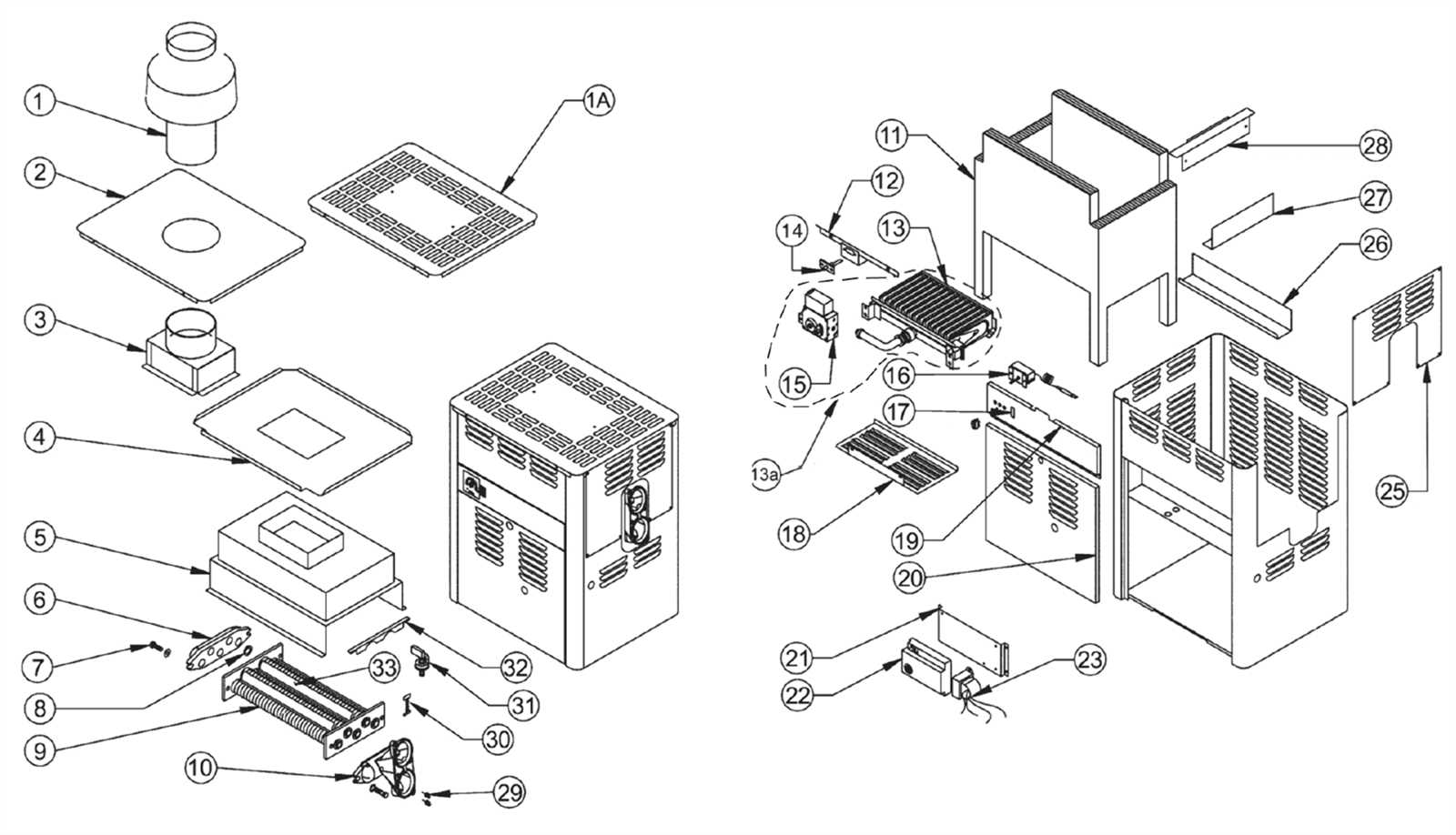 pool heater parts diagram