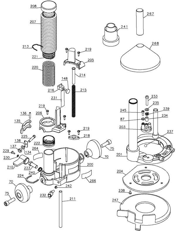 porter cable router parts diagram