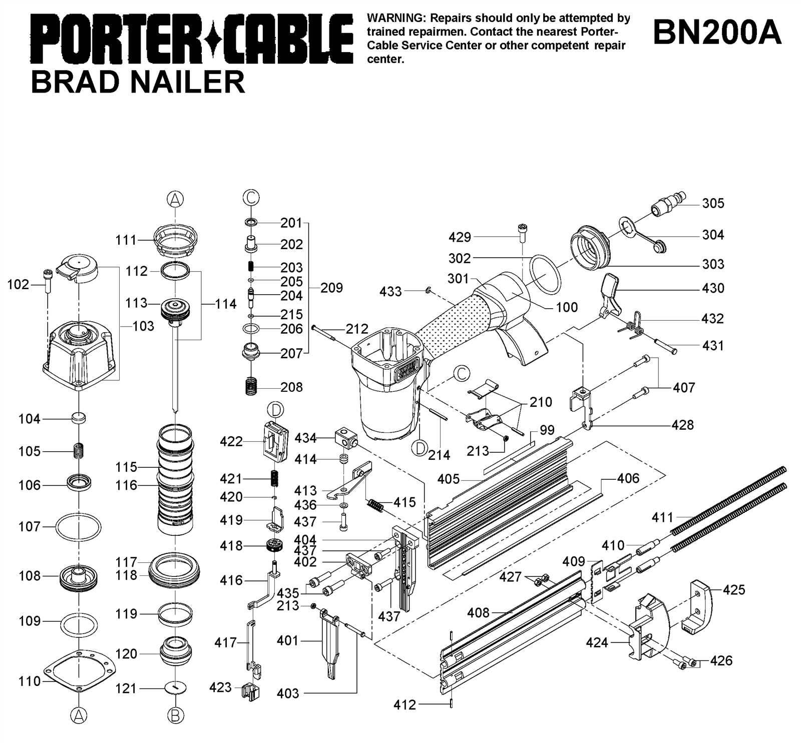 porter cable router parts diagram