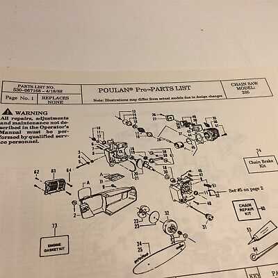 poulan pro 295 chainsaw parts diagram