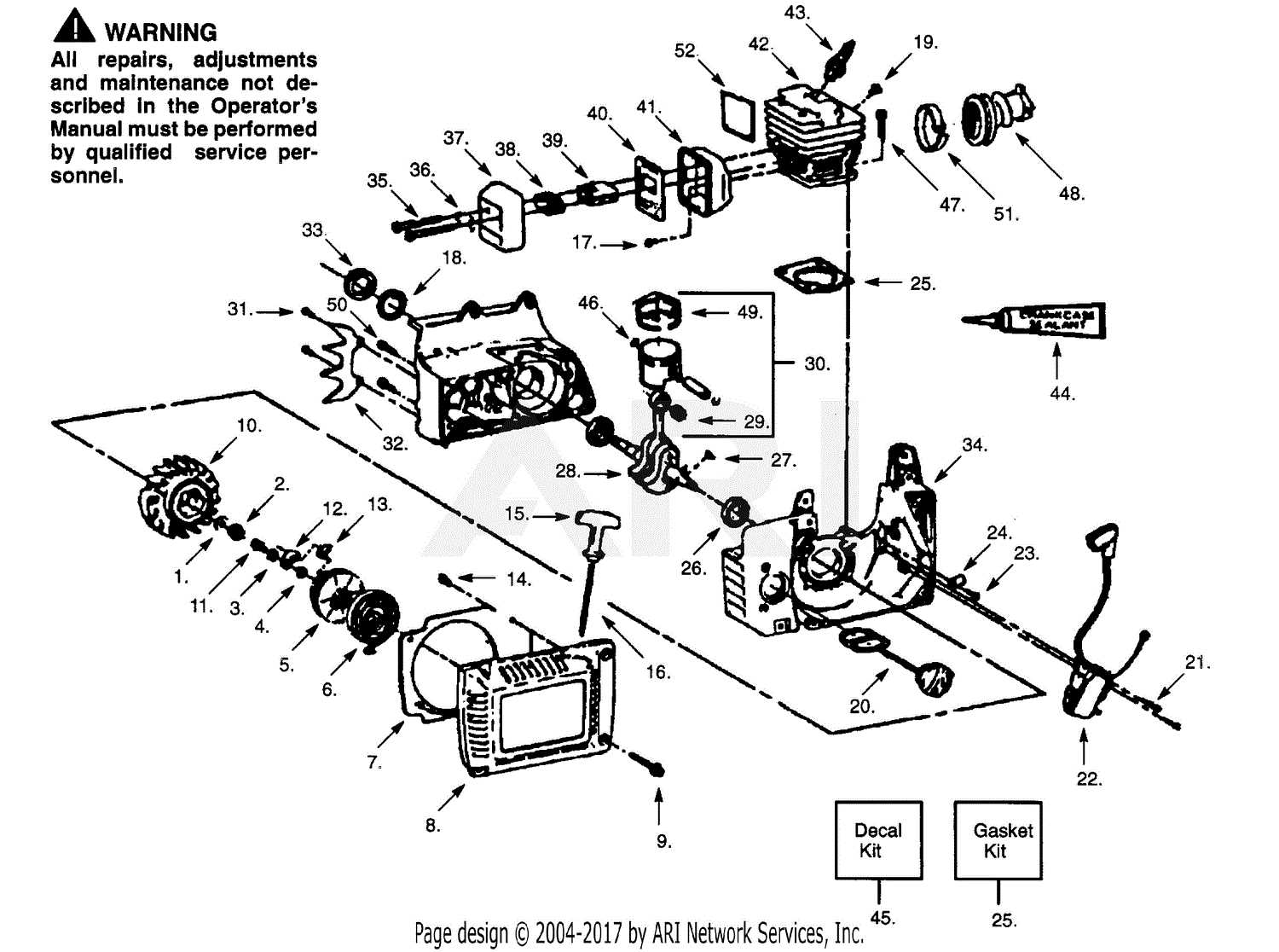 poulan pro 295 chainsaw parts diagram