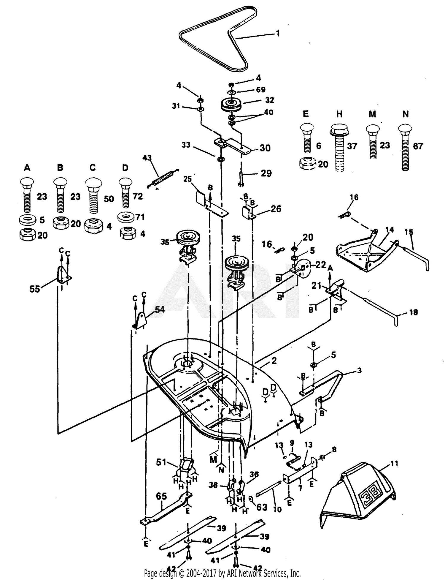 poulan pro 42 inch riding mower parts diagram